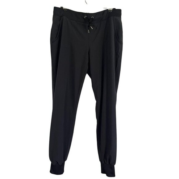 Athleta Active Joggers 12T Black Pull On City Lined Outdoor Yoga Neutral Soft - Picture 1 of 16